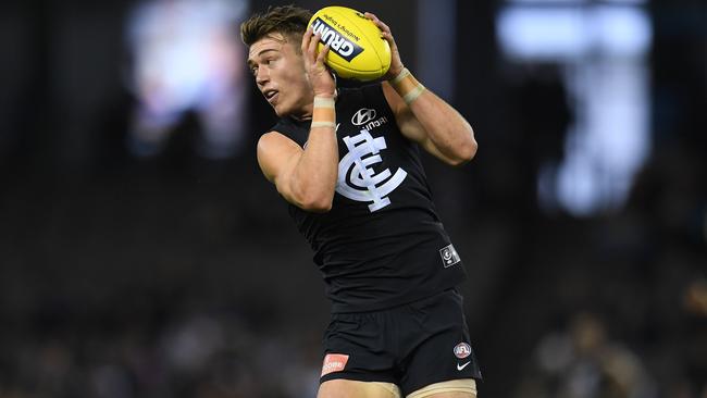 Carlton midfielder Patrick Cripps leads the AFL for contested possessions.