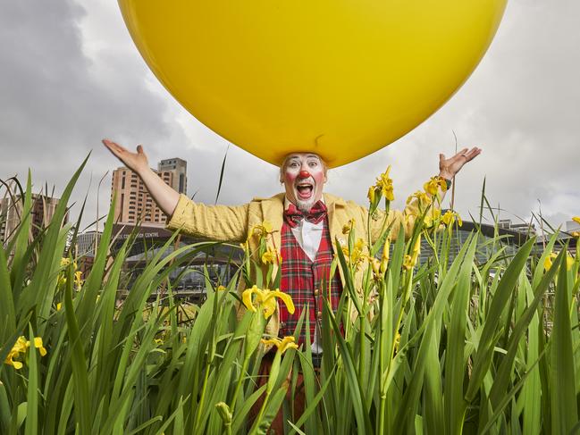 Justin Williams as the clown from Circus which is coming to Hobart for two shows on July 23. Picture: Matt Loxton