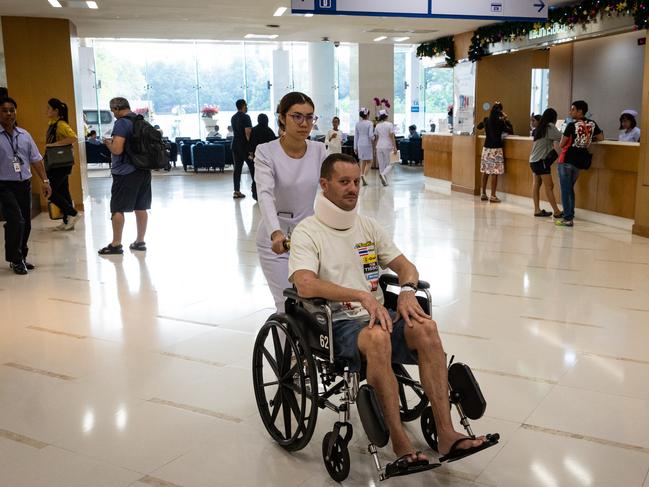 Australian patient Roger Priest at Bangkok Hospital. Picture: Patrick Brown