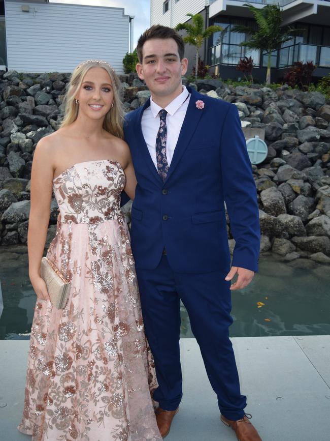 Emma Faletti and Brenton Talbot at the Proserpine State High School formal. Picture: Elyse Wurm