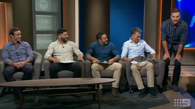 The new Footy Show starts with awkward blunder