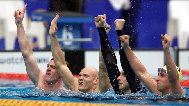 Todd Pearson, Michael Klim, Ian Thorpe &amp; Bill Kirby of Australia