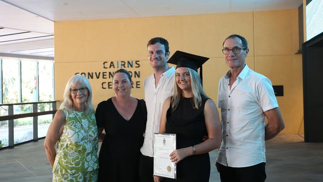 Megan O'Sullivan was surrounded by family when she graduated with a Bachelor of Nursing. Picture: Elodie Jakes