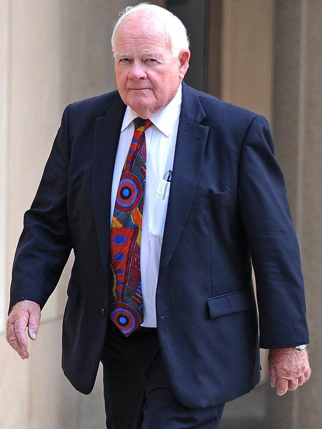 Geoffrey Murphy leaves the Federal Court today. Picture: John Gass/AAP