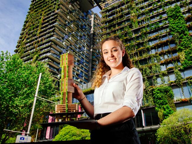 Kate Zambelli from Hunters Hill is one of the Bradfield Scholarship finalists. Picture: Jonathan Ng