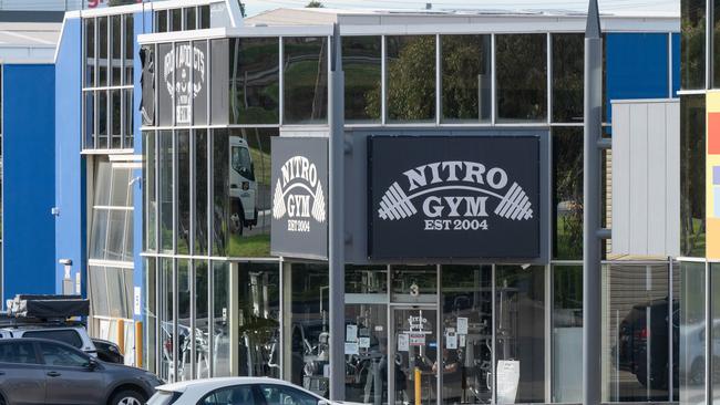 Bikie boss Mick Murray arrested over gangland murder. Police swooped on the Comanchero boss in a dramatic pre-dawn raid at Nitro Gym. Picture: Tony Gough