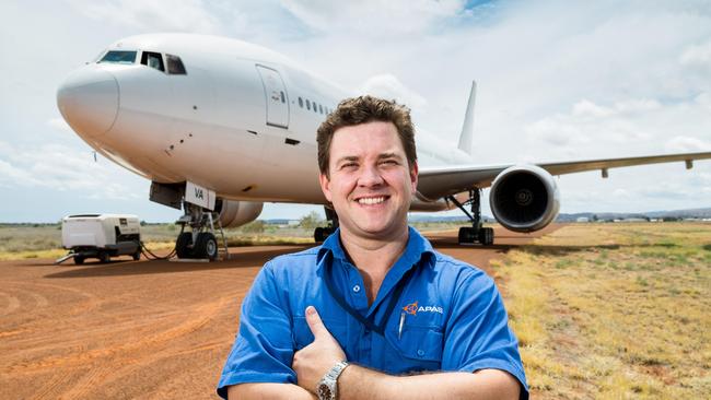 Tom Vincent is the managing director of Asia Pacific Aircraft Storage, which has its operational facility in Alice Springs. Picture: Emma Murray