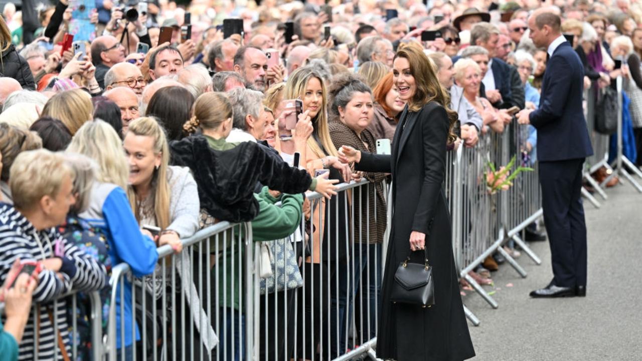 The new Prince and Princess of Wales greet members of the public at Sandringham on September 15, 2022. Picture: Samir Hussein/WireImage