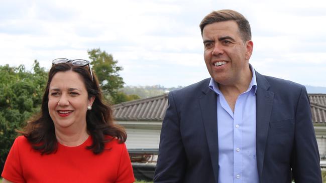 Premier Annastacia Palaszczuk with the Federal Member for Oxley Milton Dick during the 2017 Queensland state election.