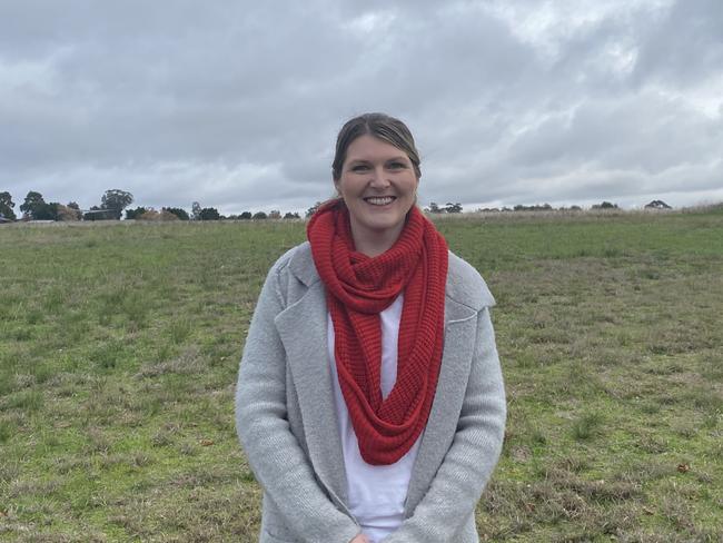 Rosewood Grove Action Group committee member Rebecca Davey in Spears Dr, Dubbo.