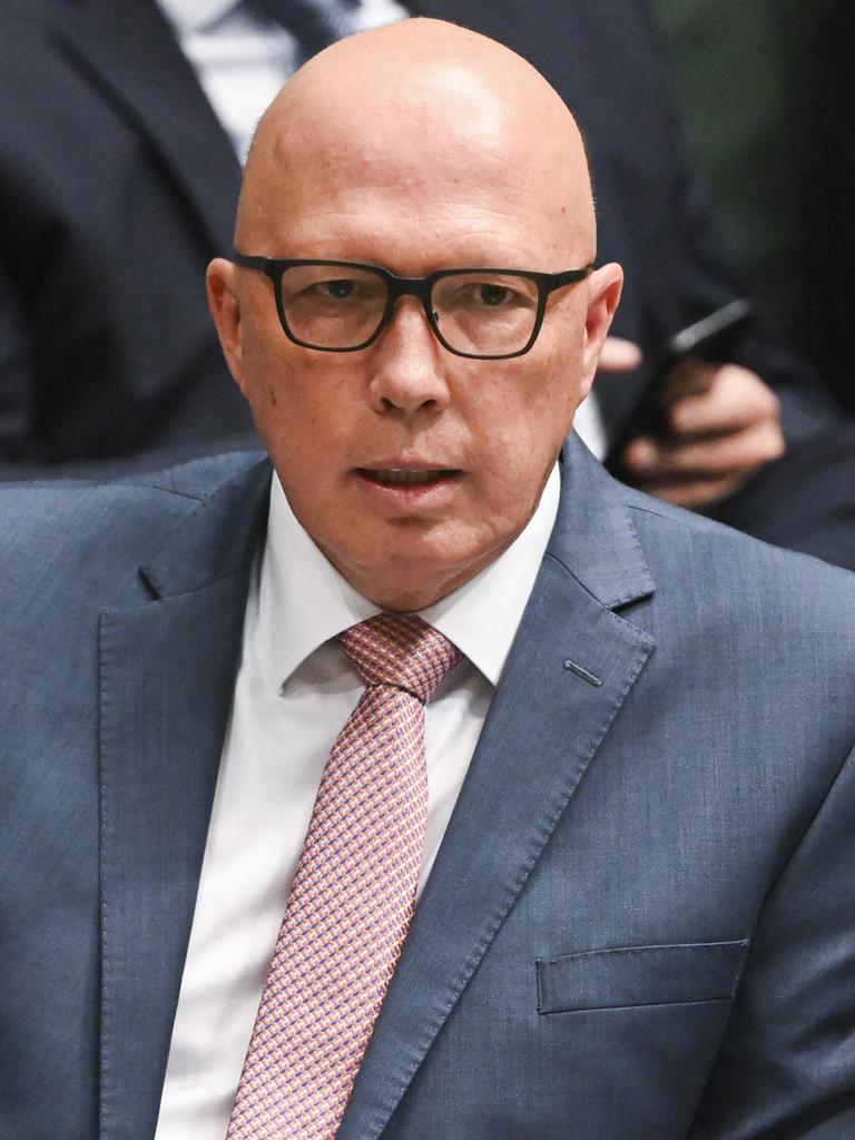 Peter Dutton has hit back at Labor ministers accusations he is protecting pedophiles. Picture: NCA NewsWire / Martin Ollman