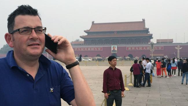 Daniel Andrews at Tiananmen Square in Beijing.