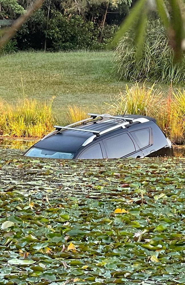 Police were investigating after a suspected stolen four-wheel drive was found in a lake near Albany St in Sippy Downs on March 1.