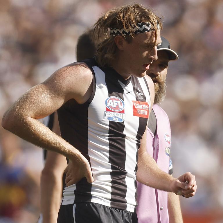 Murphy was ruled out of last year’s grand final victory midway through the match after suffering a head knock and reporting blurred vision. Picture: Daniel Pockett / Getty Images