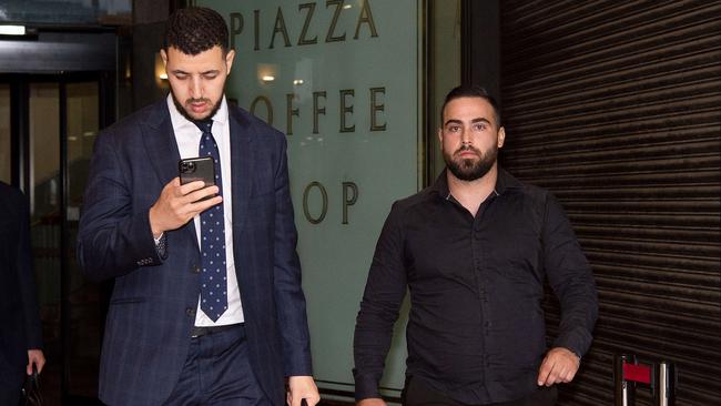 Harry Koupparis (right) is seen leaving the Downing Centre courts in Sydney. Picture: NCA NewsWire/Bianca De Marchi