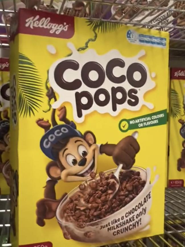 Cereal in Australia has dramatically risen in price due to soaring production costs. Picture: TikTok