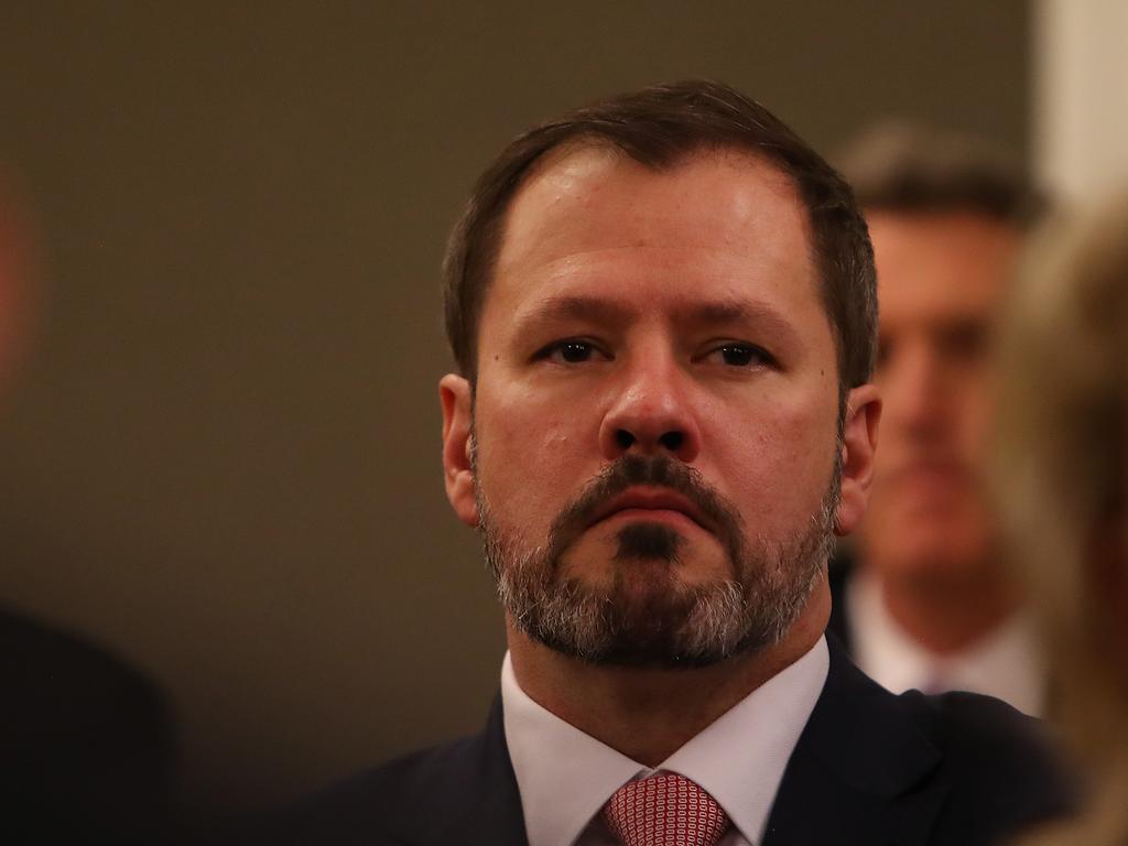 Ed Husic in the Labor caucus meeting at Parliament House House in Canberra. Picture Kym Smith