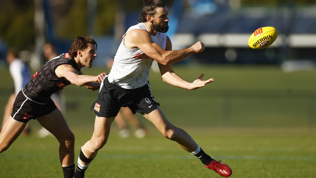 Brodie Grundy won’t be part of the Magpies’ finals campaign. Picture: Getty Images