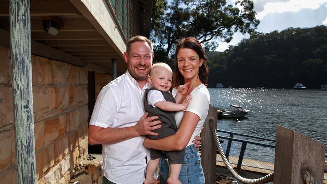 The little family are now living the dream on the Hawkesbury. Picture: Justin Lloyd