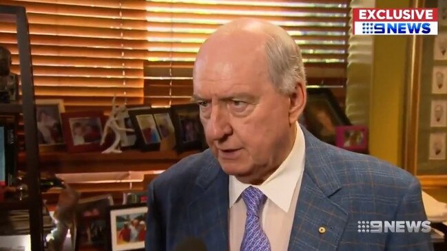 Alan Jones on Nine News this week.