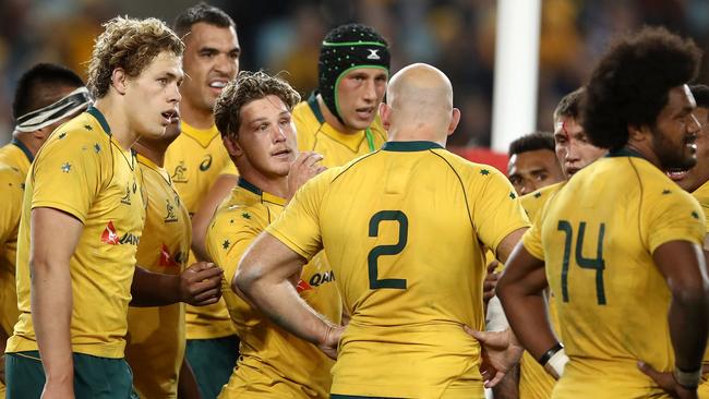 Michael Hooper (C) and the Wallabies will need an upset of Hollywood proportions to stun the All Blacks.