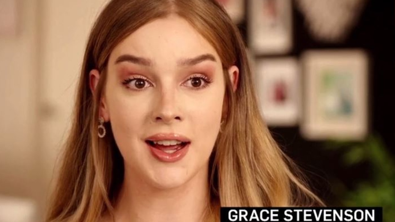 Grace says she is lucky to have her father’s support. Picture: Channel 10