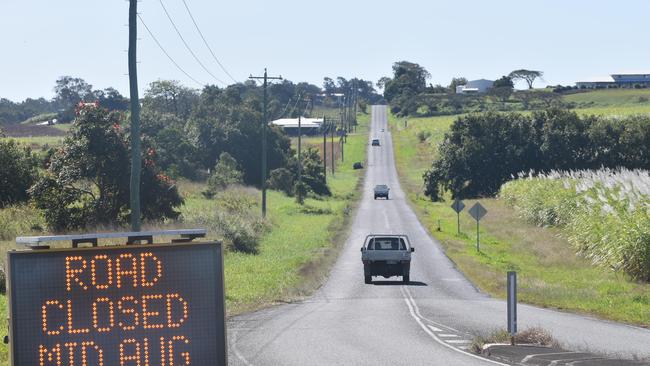 Glenella-Richmond Road will be closed from mid-August until December for roadworks, July 18, 2021. Picture: Matthew Forrest