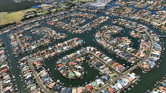 The Gold Coast canal estates today. Picture: NIGEL HALLETT