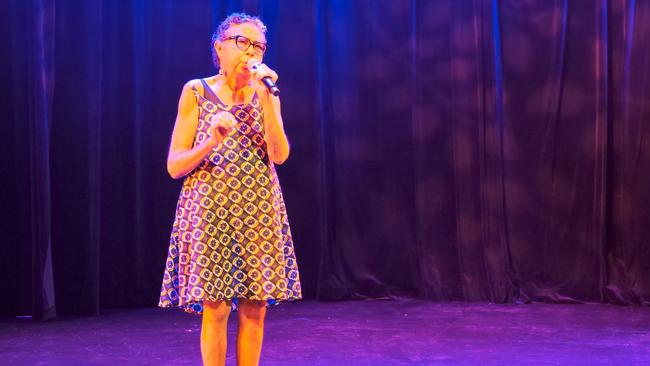 Comedian Desmo Lewis on stage at the Darwin Entertainment Centre. Picture: Supplied