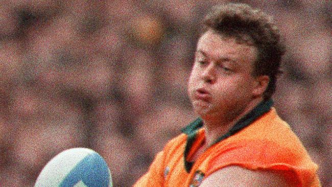 Australian rugby player Tony Daly during the World Cup final in 1991.