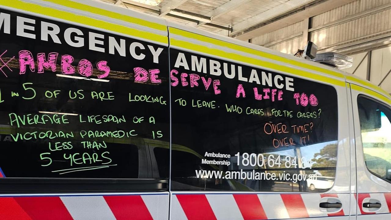 Paramedics will continue to campaign until a new enterprise agreement is reached. Picture: X/Ambulance Union Victoria