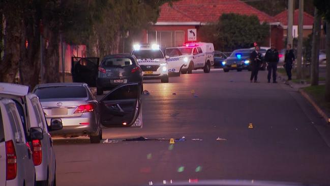 Three people were injured in a shooting in Greenacre overnight. Picture: 9 News