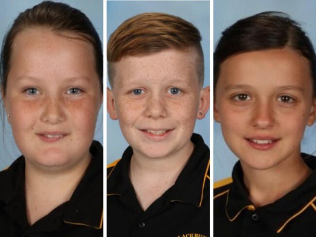 Kendall house vice-captain Shelby, Lawson house captain and vice-captain Tahj and Elissa