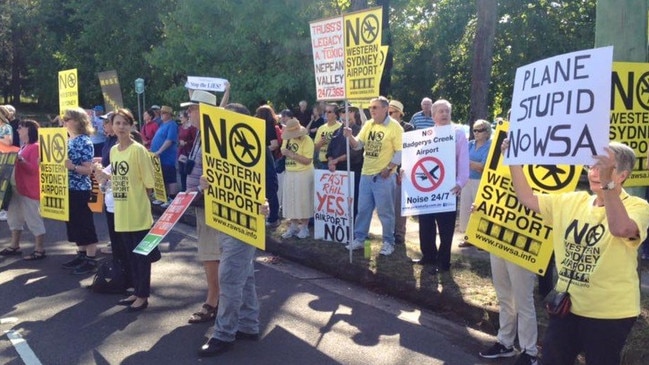 Members of RAWSA Residents Against Western Sydney Airport have called the new flight plans “false hope”. Picture: Supplied