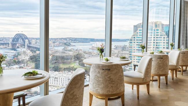 Oncore by Clare Smyth boasts panoramic views of Sydney Harbour.