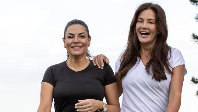 Real Housewives of Sydney Nicole O’Neil (left) and Krissy Marsh in training for Saturday’s Ronald McDonald House charity walk. Picture: Liam Mendes