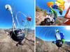 Chilling moment paraglider avoids death