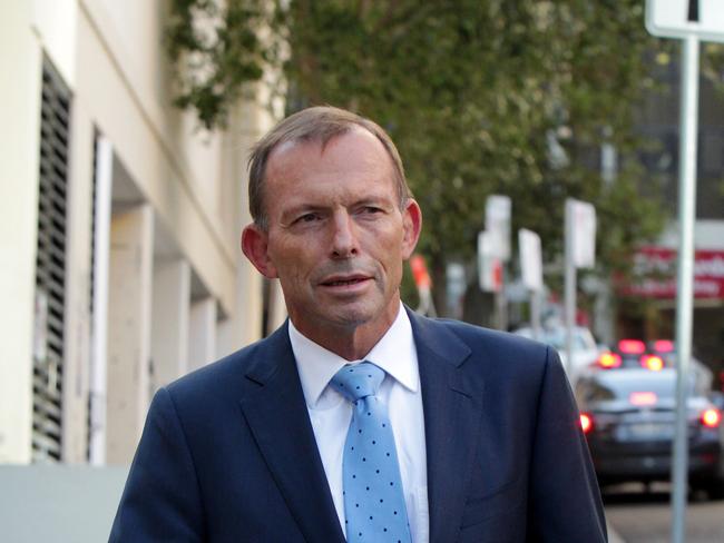 23/02/2017: Tony Abbott arrives at the launch of James Allen's edited collection of essays 