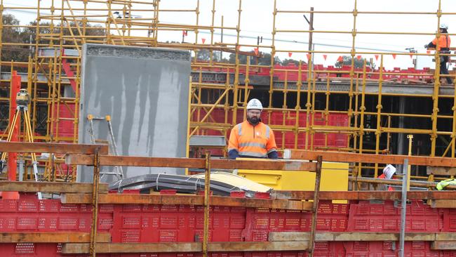 Generic images of building construction workers on site. Picture: NCA NewsWire / David Crosling