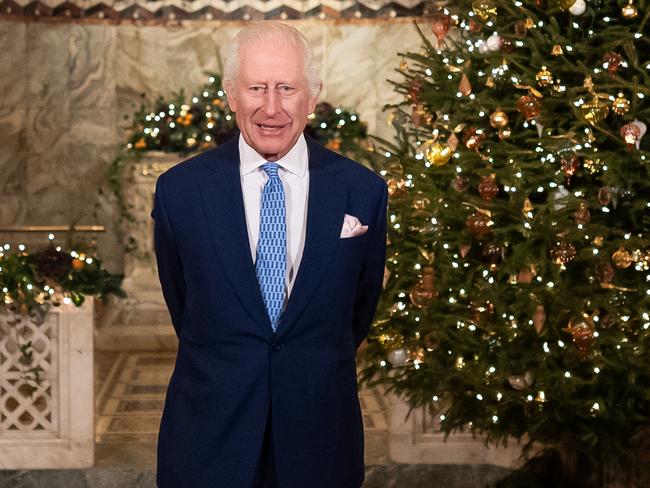 LONDON, UNITED KINGDOM - DECEMBER 11:  (Alternate crop of #2190590362) In this image released on December 23, 2024, King Charles III records his Christmas message at the Fitzrovia Chapel on December 11, 2024 in London, England. (Photo by Aaron Chown - WPA Pool/Getty Images)