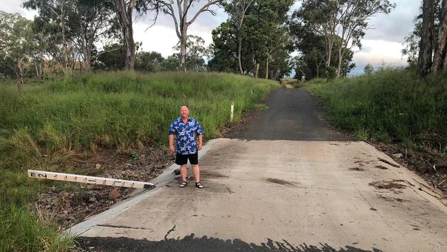 Images of flood damage roads in the South Burnett posted by Mayor Brett Otto earlier in the year.