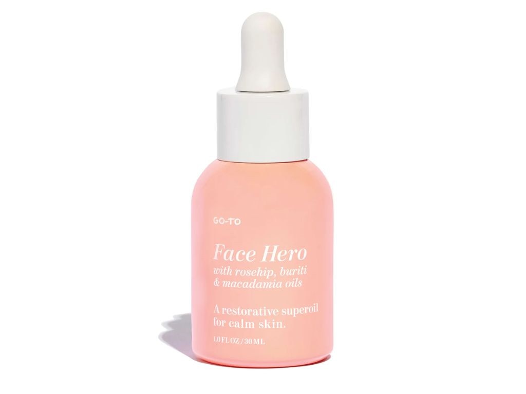 Another proessential product in Emma’s skincare routine is the Go-To Face Hero Oil. Picture: Go-To