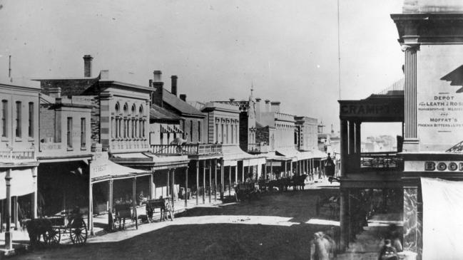 Hindley Street in the mid-1800s.