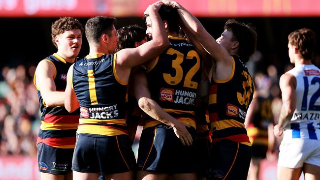 Darcy Fogarty booted four goals against North Melbourne on Saturday. Picture: James Elsby/AFL Photos