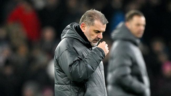 Ange Postecoglou doesn’t like what he sees. Photo by Clive Mason/Getty Images.