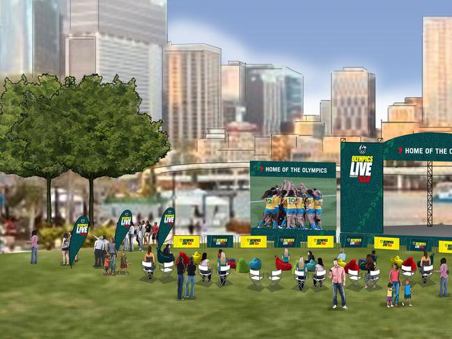 An artist’s impression of an Olympics Live site.