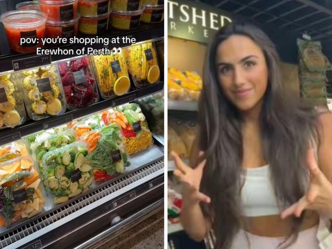 An Australian supermarket has been compared to Erewhon. Picture: TikTok/@wholesome.mils