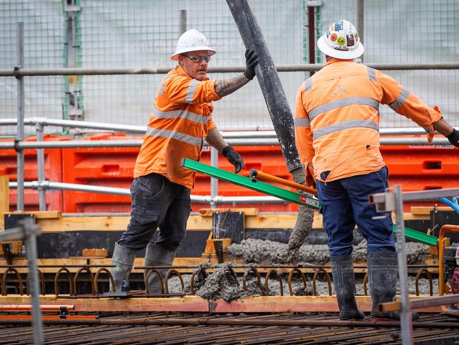 Work is underway on the Suburban Rail Loop at Box Hill. Picture: Mark Stewart