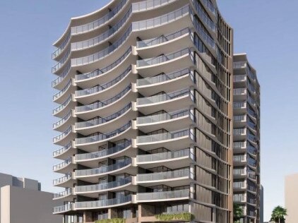 A planned 14 storey tower on The Esplanade at Palm Beach on the southern Gold Coast.