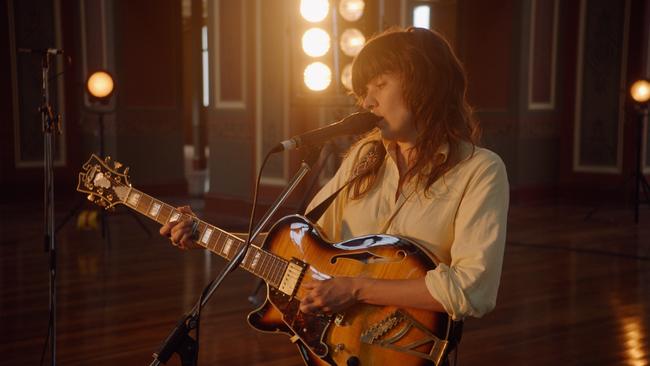 Courtney Barnett performs global livestream concert from Melbourne on December 17, 2020. Picture: Supplied